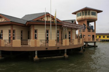 Tourist center, Kampong Ayer, Bandar Seri Begawan, Brunei, Southeast Asia clipart