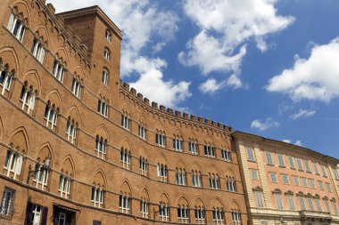 Görünüm Gotik şehri Siena, İtalya