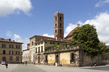 Panorama lucca, Toskana, İtalya