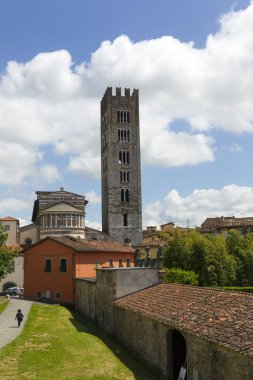 Panorama lucca, Toskana, İtalya