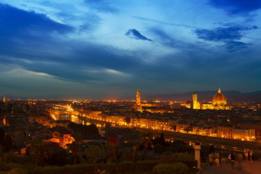 Night Florence view clipart