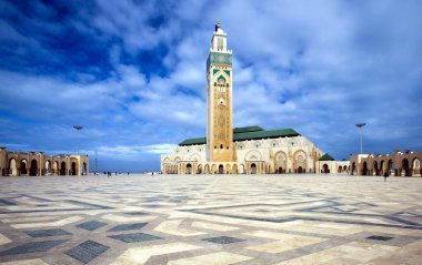 The II Hassan mosque in Casablanca clipart