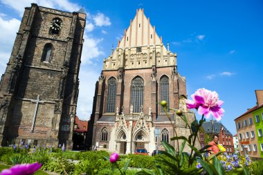 Nysa cathedral in south Poland clipart