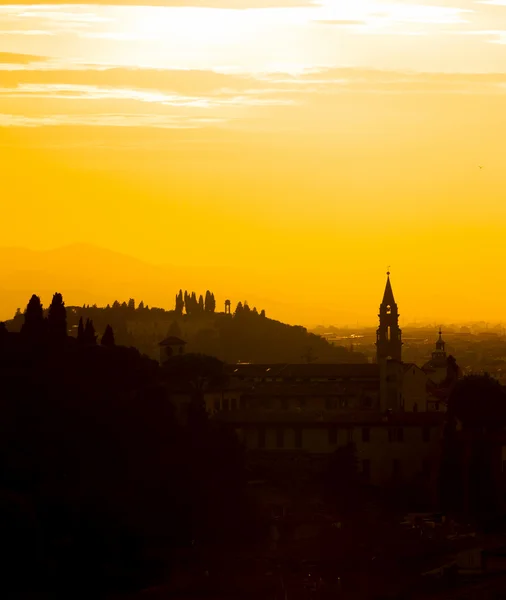 Zachód słońca we Florencji — Zdjęcie stockowe