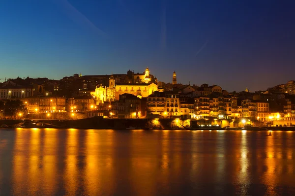 Porto à noite, Portugal — Fotografia de Stock
