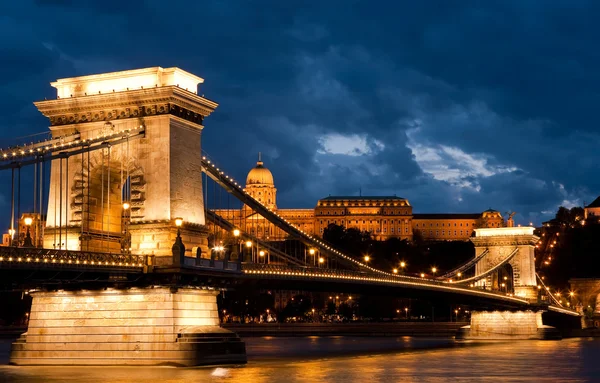 The Chainbridge in Budapest Stock Image