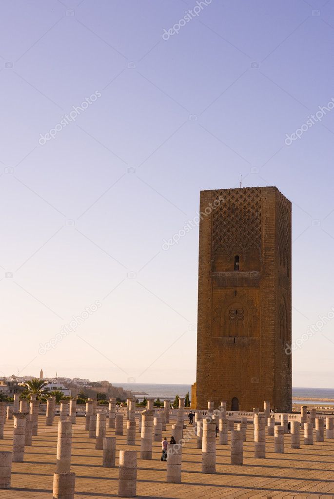 The Hassan tower in sunset, Rabat