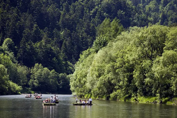 stock image Tourists, raft