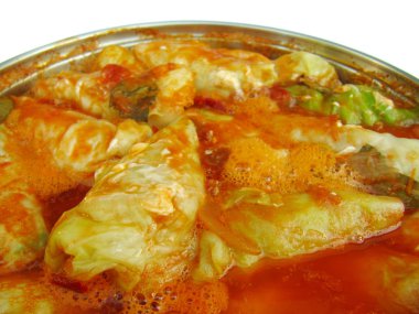 Stuffed cabbage close-up clipart