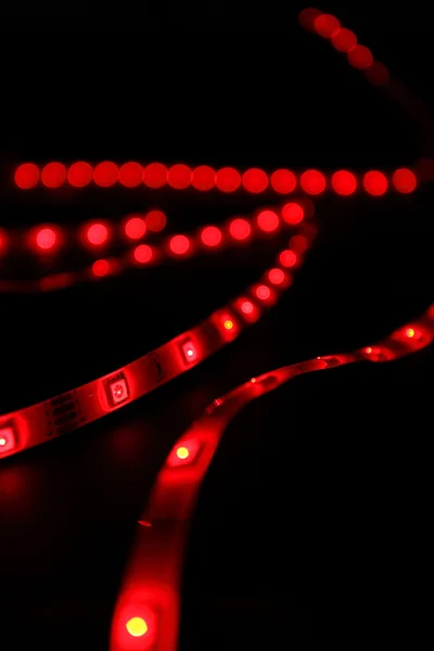 Rode LED striup — Stockfoto