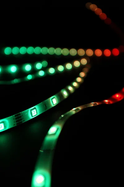 다 색 led striup — 스톡 사진