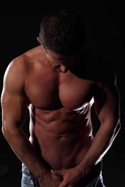 Body muscular man — Stock Photo, Image