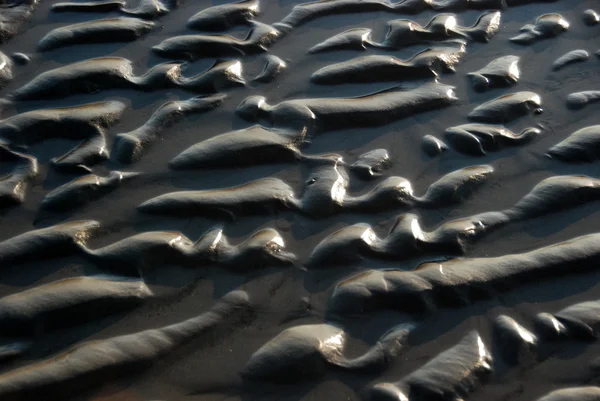 A homokpadon Parker folyó texturált homok Stock Fotó