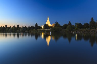 Mormon Temple at Idaho Falls clipart