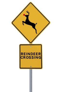 Reindeer Crossing clipart