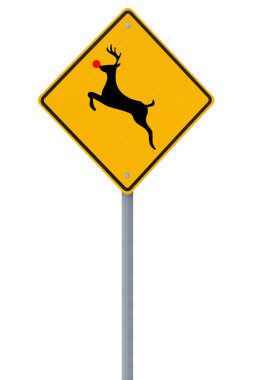 Christmas Reindeer Crossing clipart