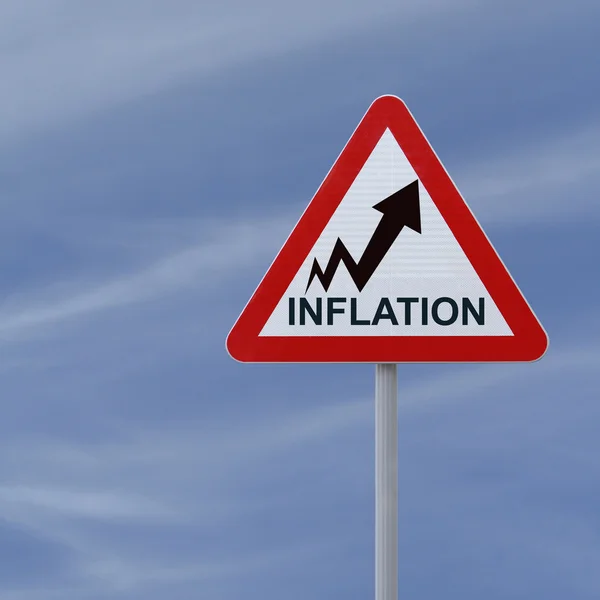 stock image Inflation Road Sign