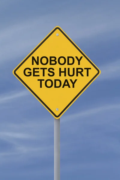 Nessuno si fa male oggi. — Foto Stock