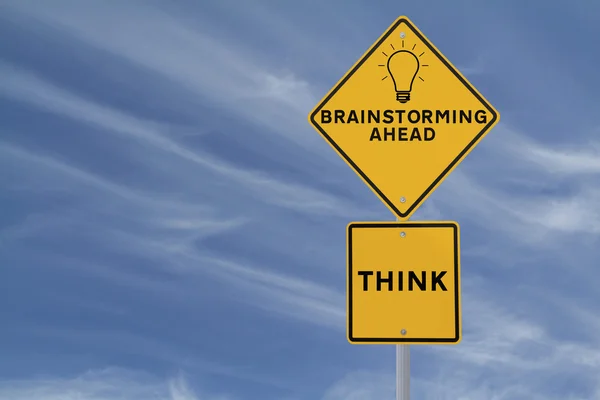 Brainstorming Road Sign — Stock Photo, Image