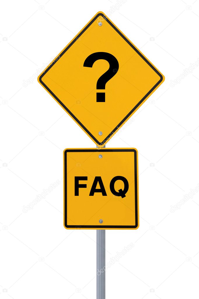 FAQ Road Sign