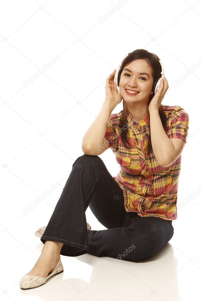 Young Woman Enjoying Music