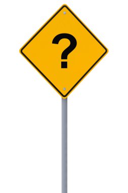 Question Mark Road Sign clipart