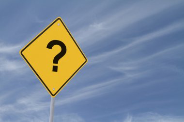 Question Mark Road Sign clipart