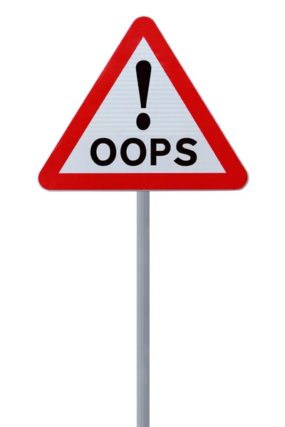 Oops Road Sign — Stock Photo, Image