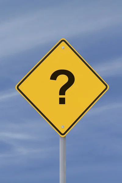 Question Mark Road Sign — Stock Photo, Image