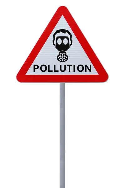 Pollution Road Sign — Stock Photo, Image