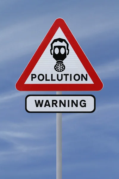 污染警告标志 — 图库照片