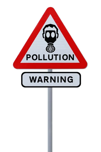 Pollution Warning Sign — Stock Photo, Image