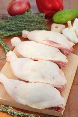 Raw chicken thighs clipart