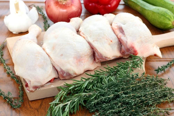 Raw chicken thighs Royalty Free Stock Photos