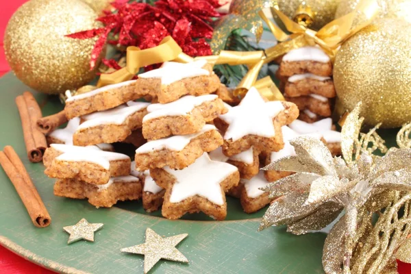 Christmas Cinnamon Cookies or Biscuits Stok Gambar