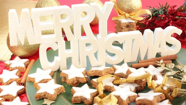 Vánoční skořicové cukroví nebo sušenky Royalty Free Stock Fotografie