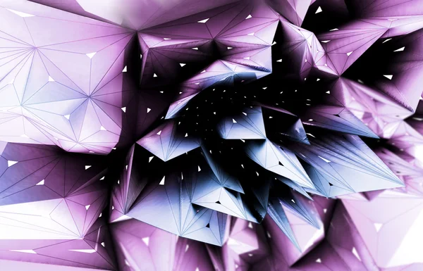 3D koncepční pozadí abstraktní Fialový květ — Stock fotografie