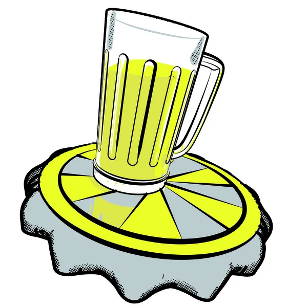 Un pahar de bere — Vector de stoc