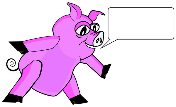 Porc rose parlant — Image vectorielle