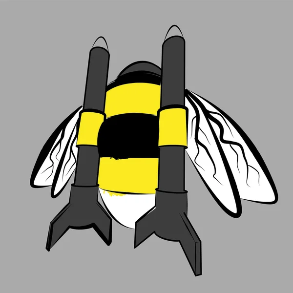 Cohete abejorro-abeja — Archivo Imágenes Vectoriales