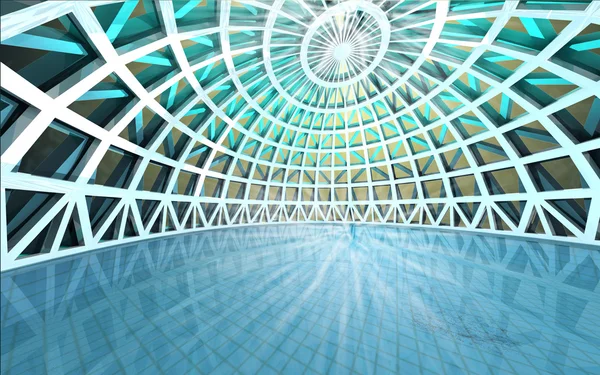 Удивительный духовный архитектурный купол бассейна — стоковое фото