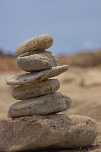 Куча камней на северном побережье Арубы Стоковое Фото