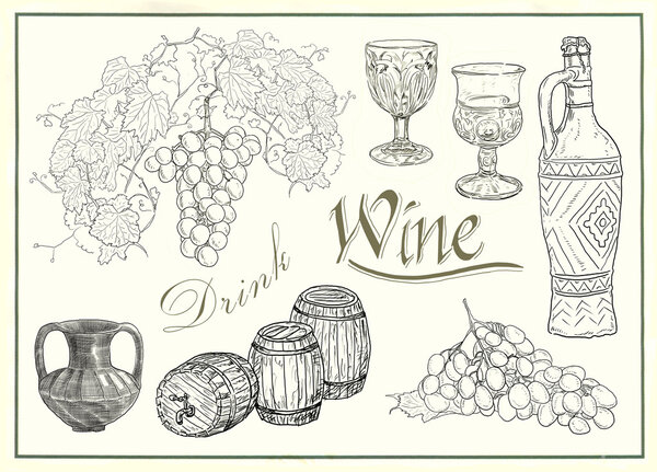 Vine set illustration