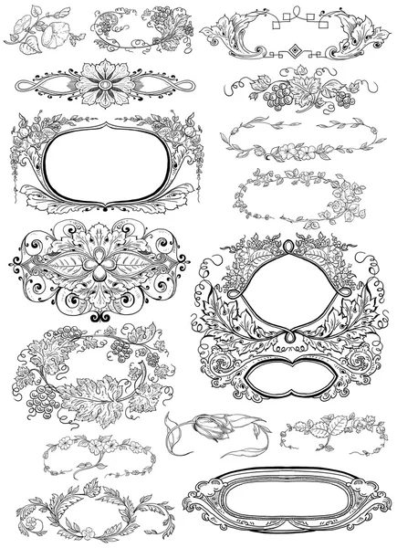 Cartouches set illustration — Stock Photo, Image