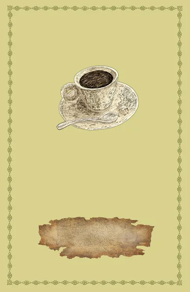 Egy csésze kávé illusztráció — Stock Fotó