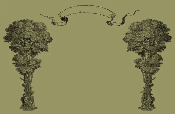 Ilustração das árvores — Fotografia de Stock