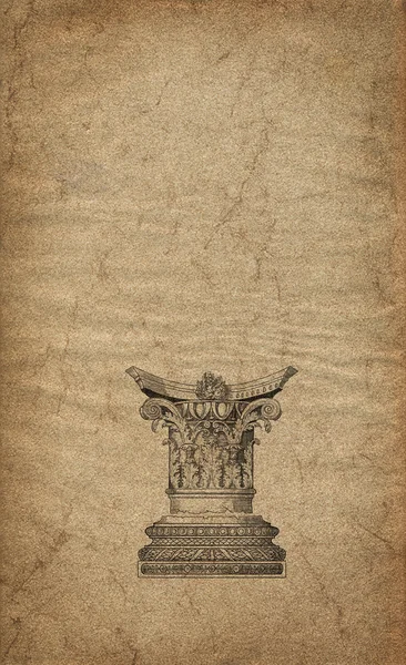Antica colonna greca illustrazione — Foto Stock