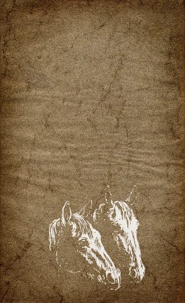 Cavalos ilustração vintage — Fotografia de Stock