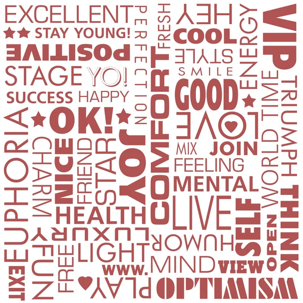 Stock image Set of happy words