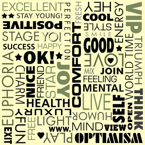 Set of happy words — Stock Photo, Image